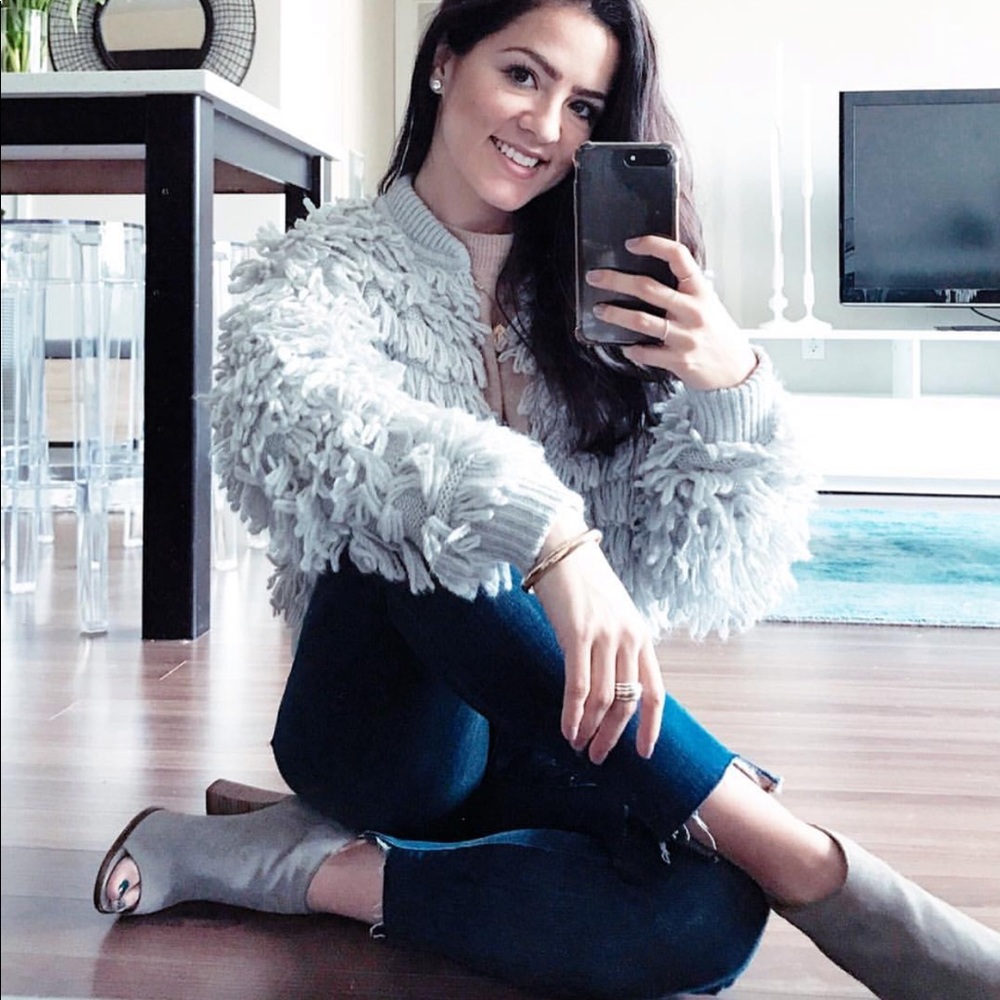 Coach Gray Suede Peep Toe Booties